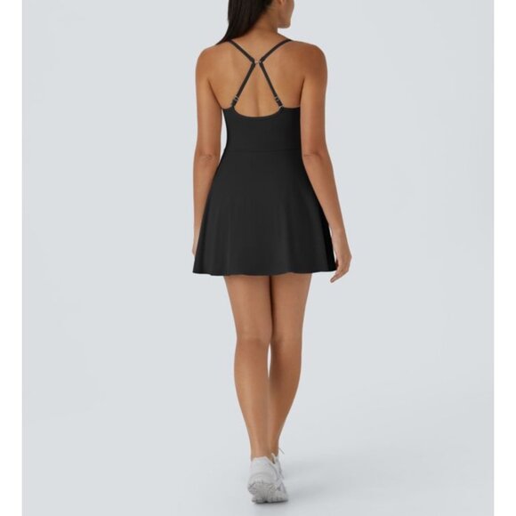 Halara Softly Zero Plush 2-in-1 Pocket Mini Active Dress Sz Small Womens Black A - Picture 5 of 14